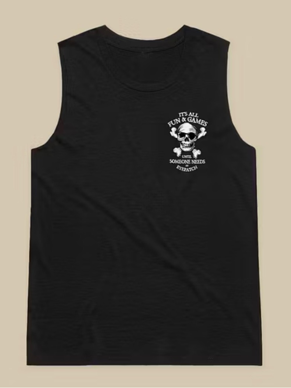 Men’s Skull Tank “It's All Fun & Games” - Picture 2 of 3
